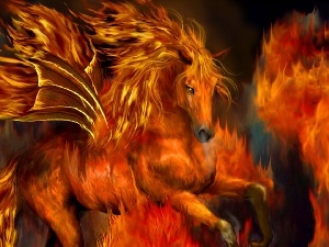 ##, fire, Horse