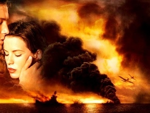 fire, smoke, Pearl Harbor