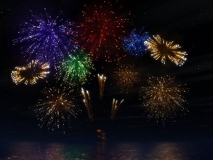 fireworks, color