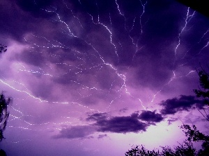 flash, Lightning, clouds, thunderbolt