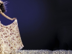Floral, dress, Beyonce Knowles