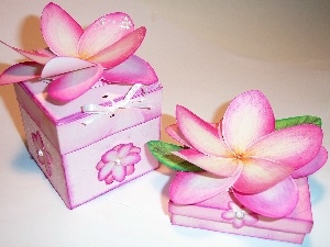 Flowers, Artificial, Boxes, frangipani, gifts