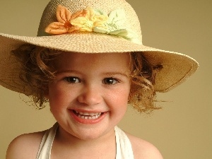 Hat, Flowers, Kid