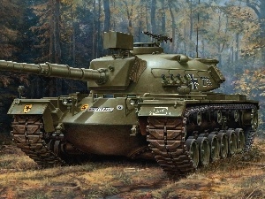 tank, forest, german