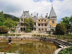 fountain, palace, Crimea, Massandra