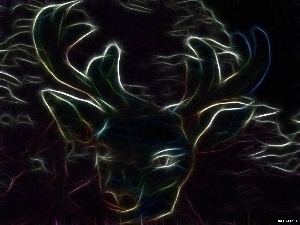 antlers, Fractalius, deer