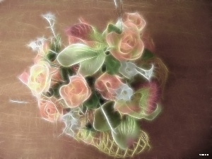 flowers, Fraktal, bouquet