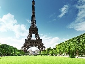 House, France, Buldings, Eiffla Tower, construction, Paris