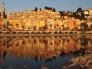 France, Riviera, Houses, sea