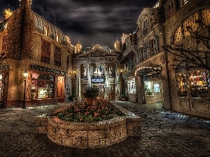 market, France, Houses