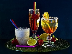 cocktails, fruit, color