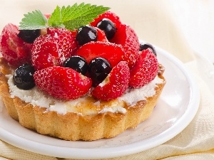 Fruits, Tarts, facial flushing, strawberries, cakes