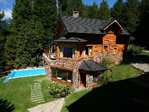 Pool, Garden, house