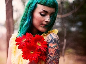 gerberas, Tattoo, Cara McGnarley