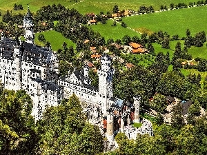 Germany, panorama, Castle, Neuschwanstein