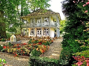 Germany, garden, house, Restaurant
