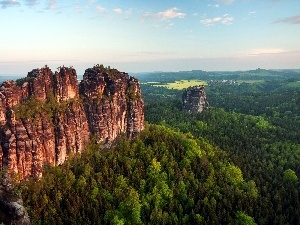 Germany, woods, Mountains, Rocky