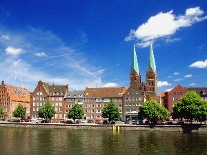 Germany, Luebeck, River, Trave