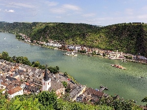 Germany, rhineland palatinate, panorama, River, town