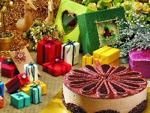 color, gifts, Cake