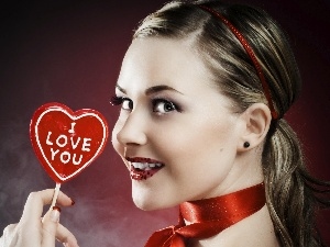 girl, Lollipop, Valentine