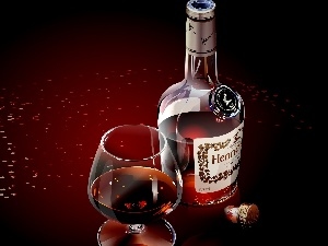 Hennessy, glass, cognac