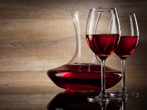 carafe, glasses, Wine