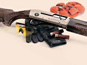 Gloves, Glasses, carbine