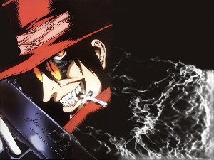 Glasses, Hat, Hellsing, Cross