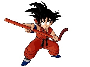 GOKU, with a stick, small