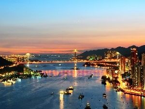 The Golden Gate Bridge, San Francisco, panorama, town