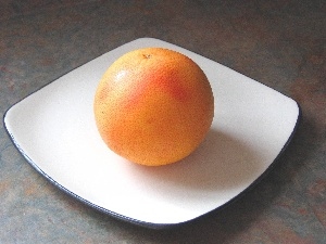 plate, grape-fruit