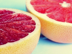 pink, grapefruit, Halves