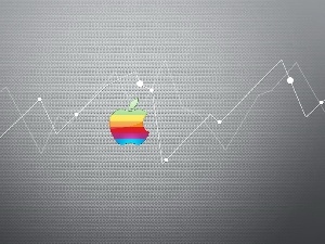 graph, logo, Apple, rainbow