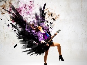 Guitar, Graphics. Female