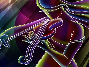 graphics, Violinist