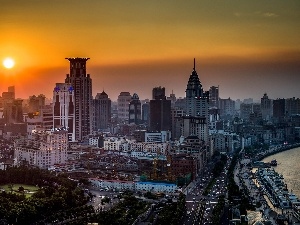 Great Sunsets, Town, China, Szanghaj