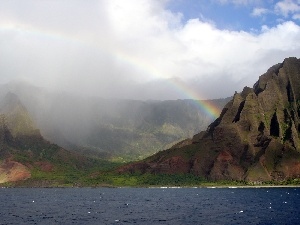 Great Rainbows, Fog, Coast