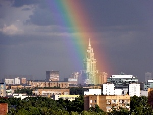 Great Rainbows, town, Moscow, View