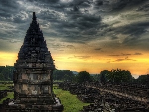 Great Sunsets, india, ruins, temple