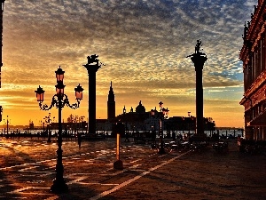 Great Sunsets, promenade, Venice, Italy