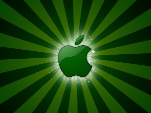 green ones, Apple, glowing