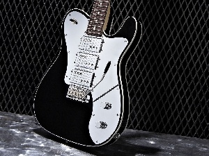 White, Guitar, black