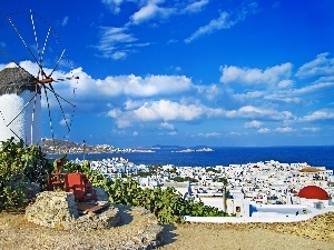 sea, Gulf, Windmill