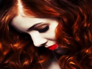 Hair, Red, Women, make-up