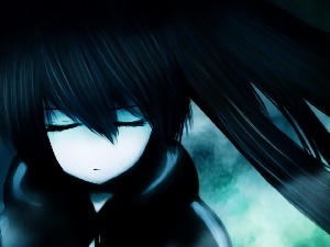 Hair, girl, Black Rock Shooter, Anime