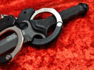 handcuffs, knife