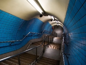 Stairs, Handrails, tunnel