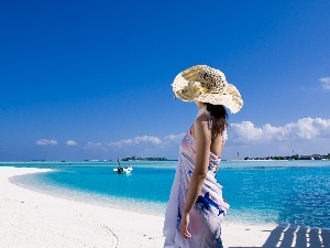 Women, Hat, Beaches