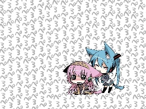 Hatsune Miku, Megurine Luka, Chibi